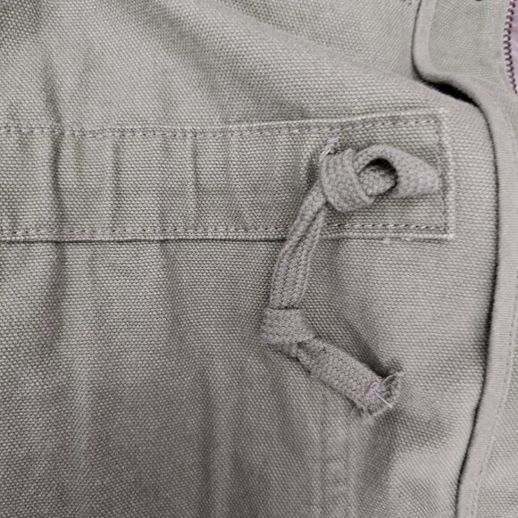 Vintage America Cotton Canvas Anorak Utility Jacket Olive Green New Size M - Picture 10 of 15